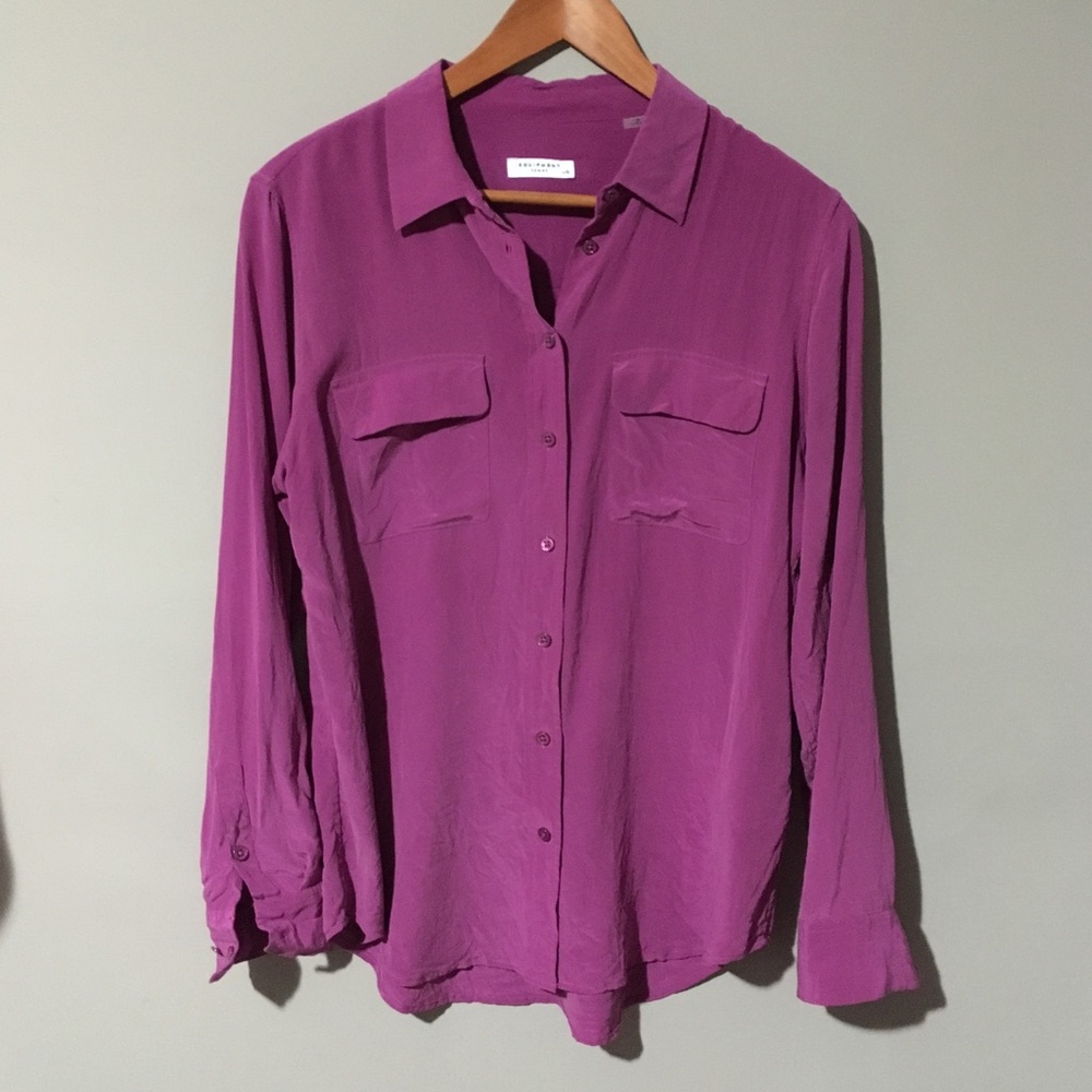 Equipment Femme Signature Silk pink blouse